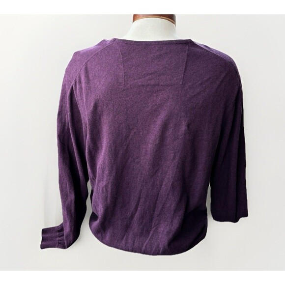 Hickey Freeman Mens Purple Cashmere Cotton Blend Sweater Size XL - Picture 3 of 5